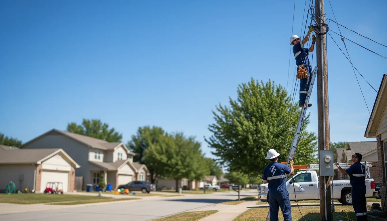 Residential electrician providing installation services in Kimbolton, OH